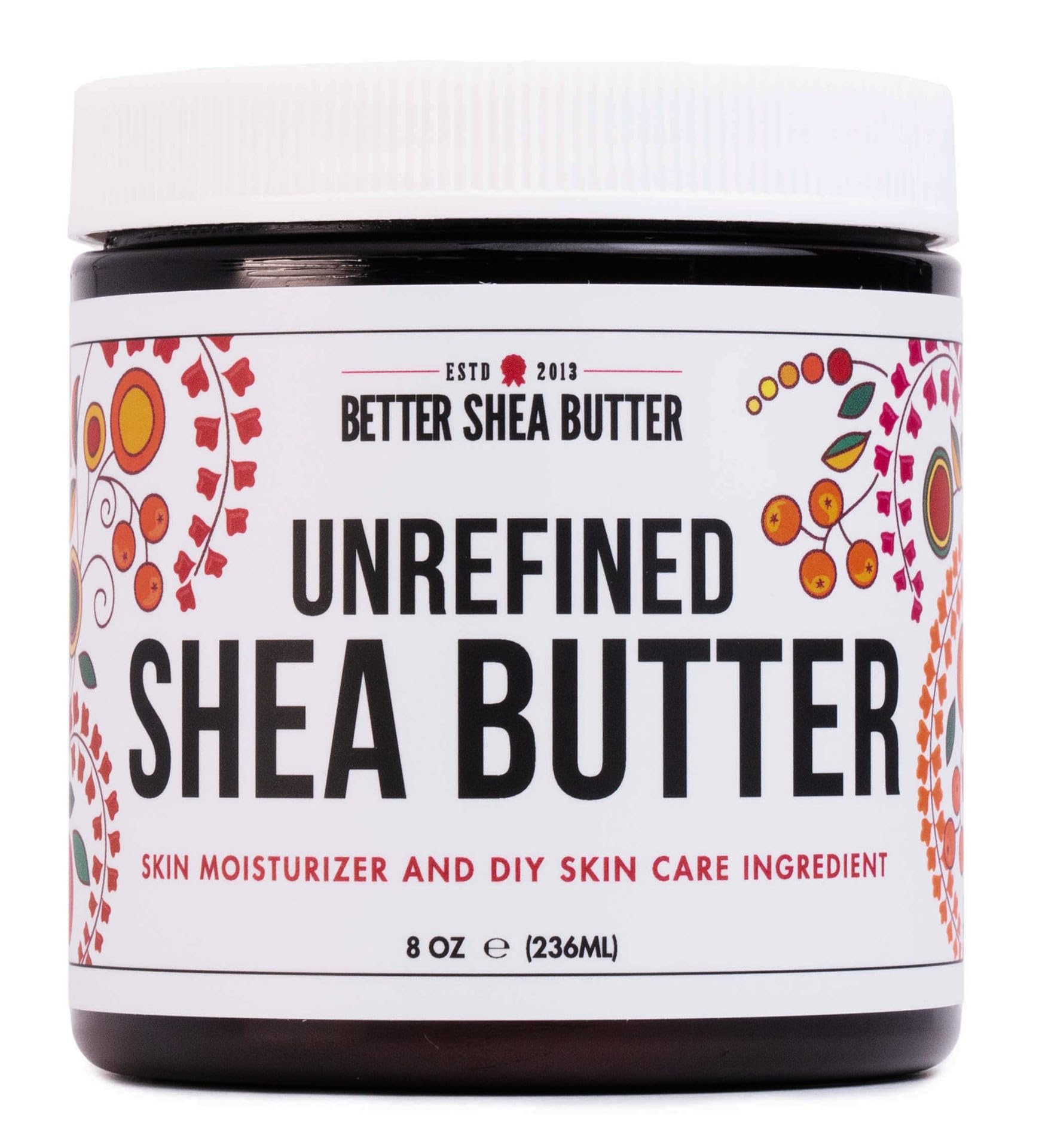 Raw Shea Butter - 100% Pure African Shea Butter for Hair and Body | Unrefined Moisturizer for Dry Skin, DIY Lip Balm, Body Butter, Lotion Bar, and Soap - 8 oz Jar