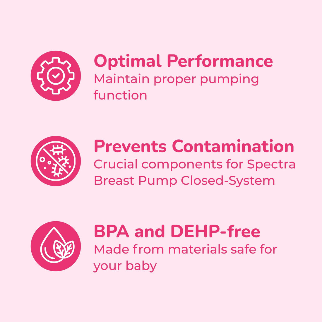 Spectra - Wide Breast Shield Set for Breast Milk Pumps - Medium 24mm