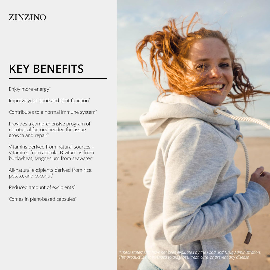 Zinzino Xtend + - Multi Immune Supplement - Essential Vitamins, Minerals & Vitamin C for Immune Support, Energy & Focus - 60 Capsules