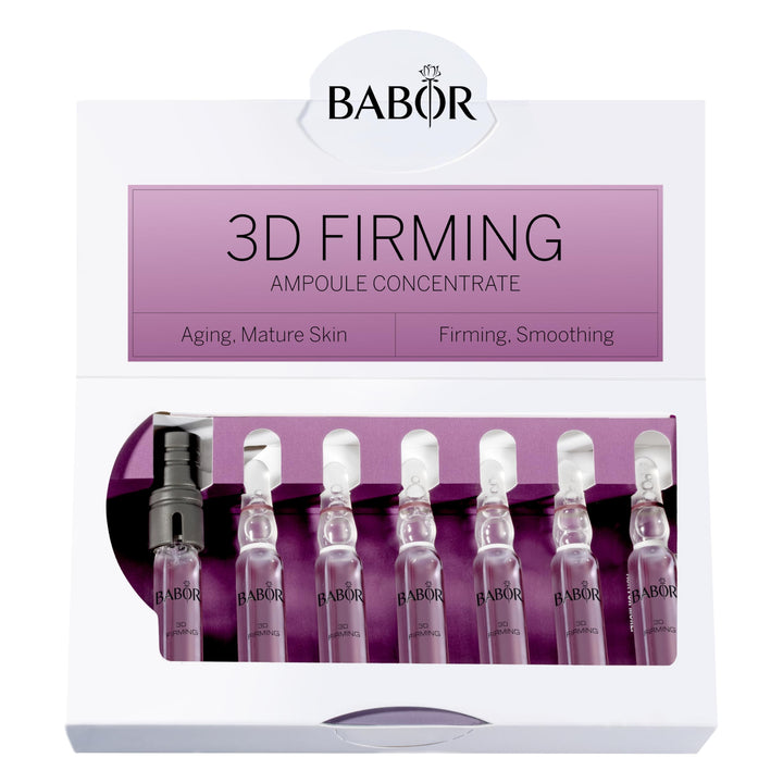 Babor 3D Firming Serum Concentrates, Hyaluronic Acid Serum to Moisturize Skin, 7 x 2 ml Concentrated Ampoules