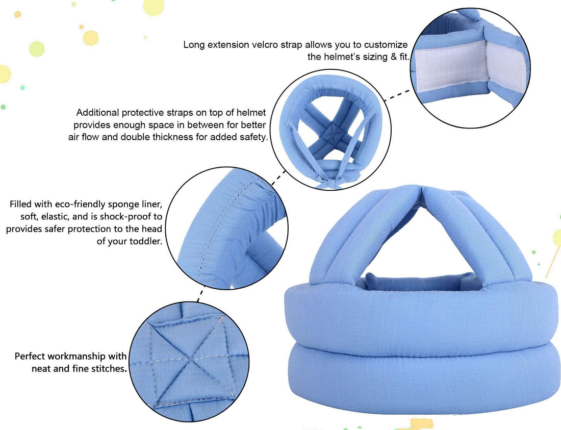 Simplicity Baby Safety Helmet Toddler No Bumps Head Protection Cap Blue