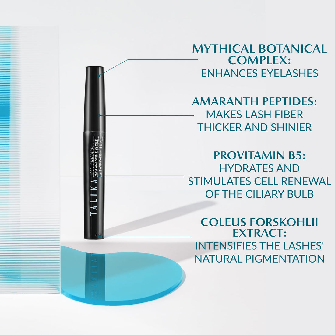 Lipocils Mascara - Talika - Mascara that Stimulates Eyelash Growth - +29% Length - Eyelash Care - Brown