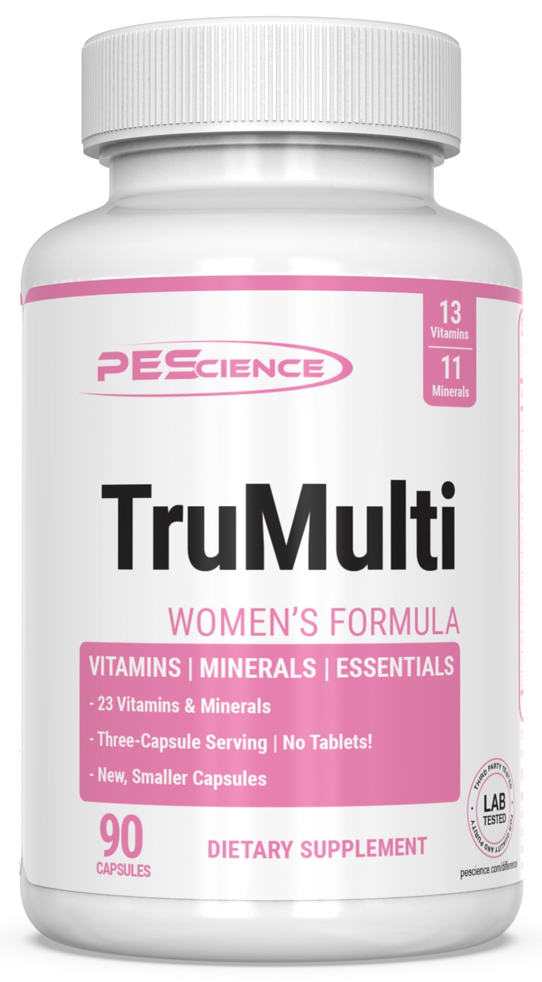 PEScience TruMulti Women's, Multivitamin with Premium Quality Vitamin C, D, Zinc for Immune Support, 90 Capsules