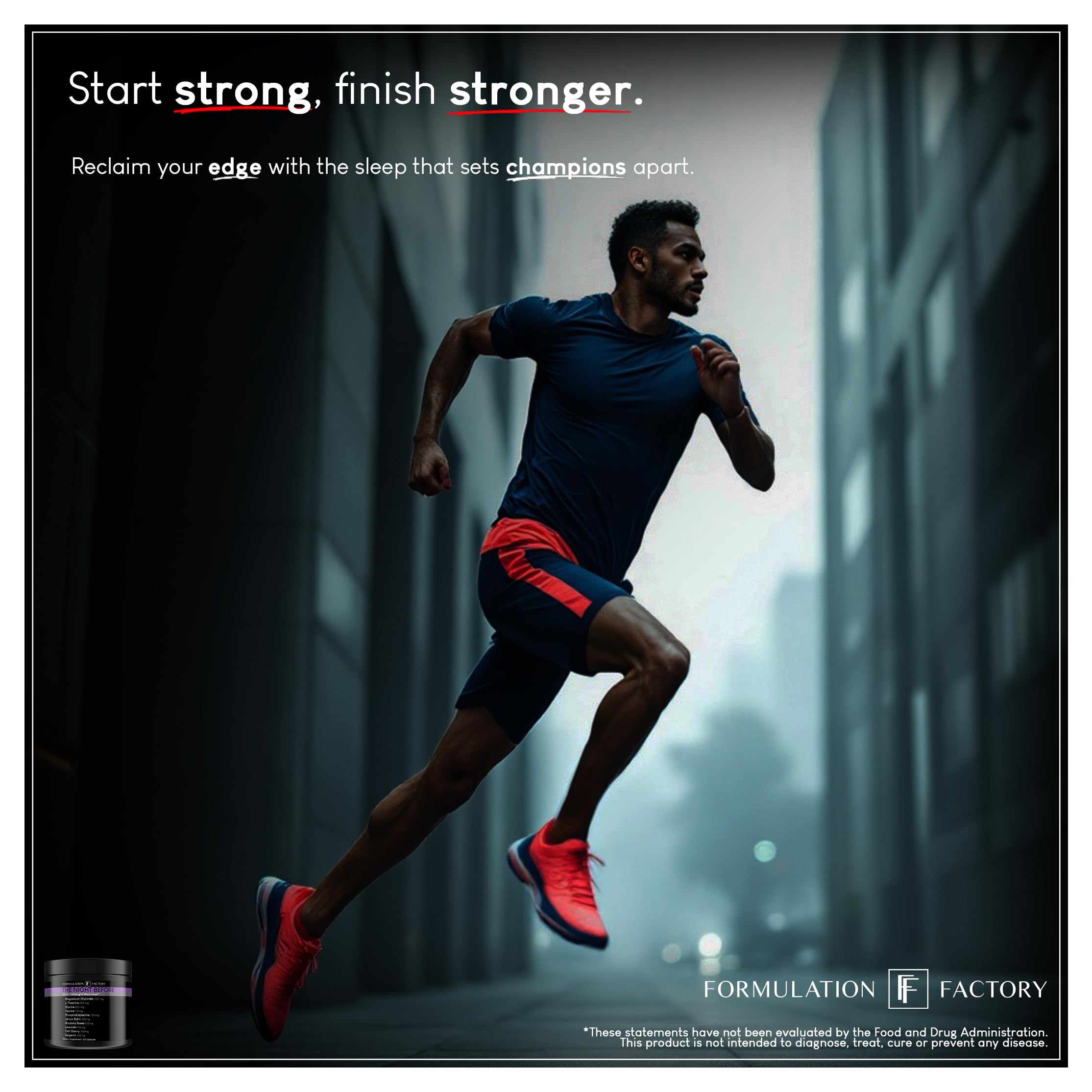 The Night Before: 10-in-1 Midnight Maximizer, Sleep Aid, Stress Relief, Cognition, Relaxation, Recovery, Magnesium Glycinate, L-Theanine, Glycine, Taurine, Lemon Balm, Rhodiola, Lavender (2 Months)