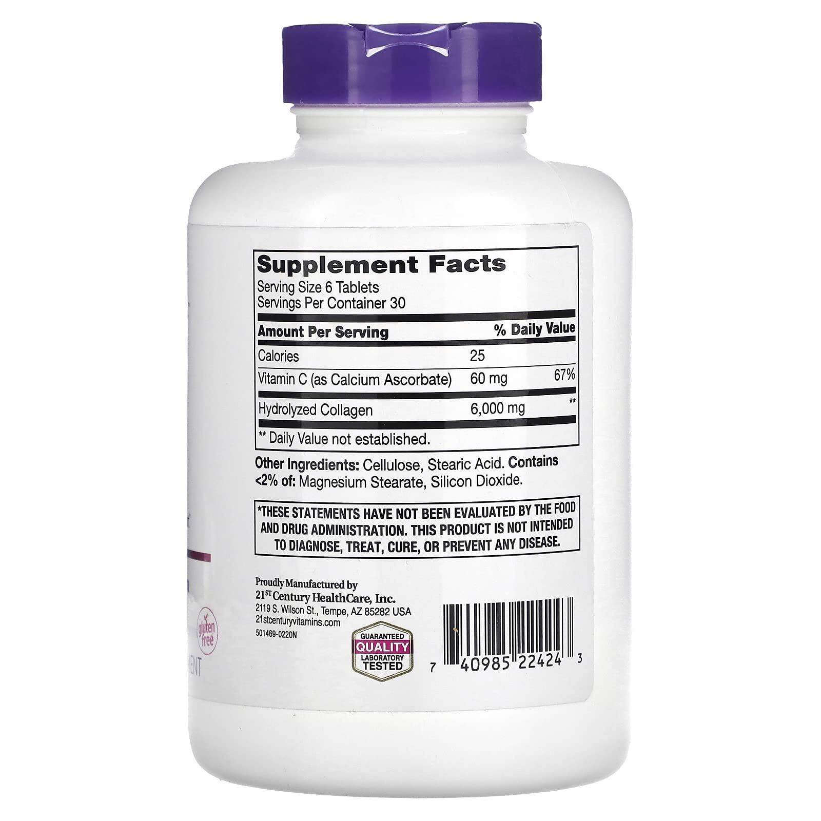 21st Century Super Collagen Plus Vitamin C Tablets, 180 Count