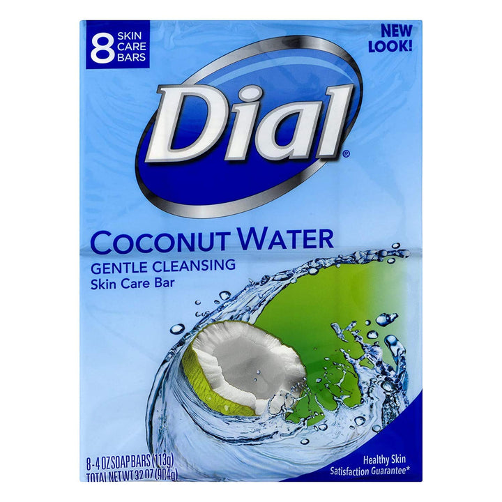 Dial Soap Bar, Coconut Water, 4 oz. Bars, 8 Count