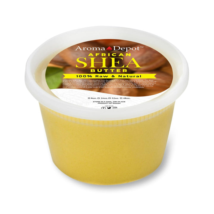 Raw African Shea Butter 12 oz Yellow/Gold Grade A 100% Pure Natural Unrefined Fresh Moisturizing, Ideal for Dry and Cracked Skin. It can be used in the Body, Hair and Face.