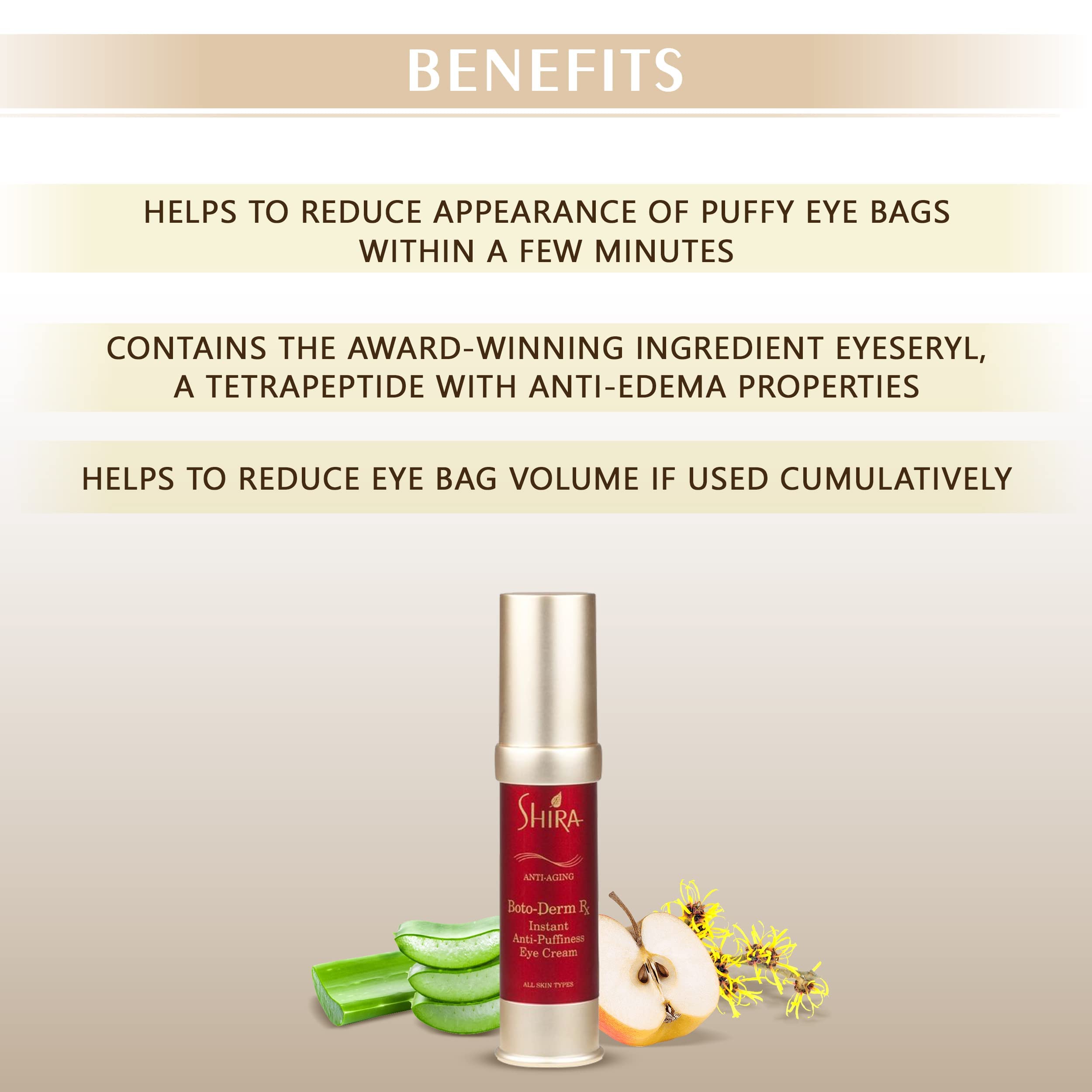 Anti Aging Instant Puffiness Eye Cream, 2.2 Ounce