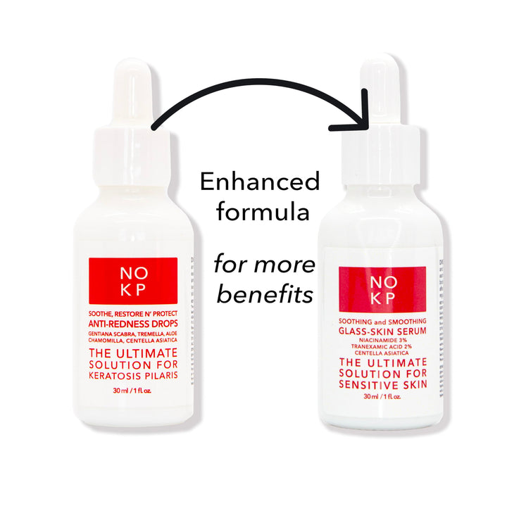 No KP Glass skin anti-redness soothing and smoothing serum for glowy skin, Calming Serum for Face and Body, Relieves skin redness and Rosacea with Centella Asiatica (Tiger grass), aloe, panthenol