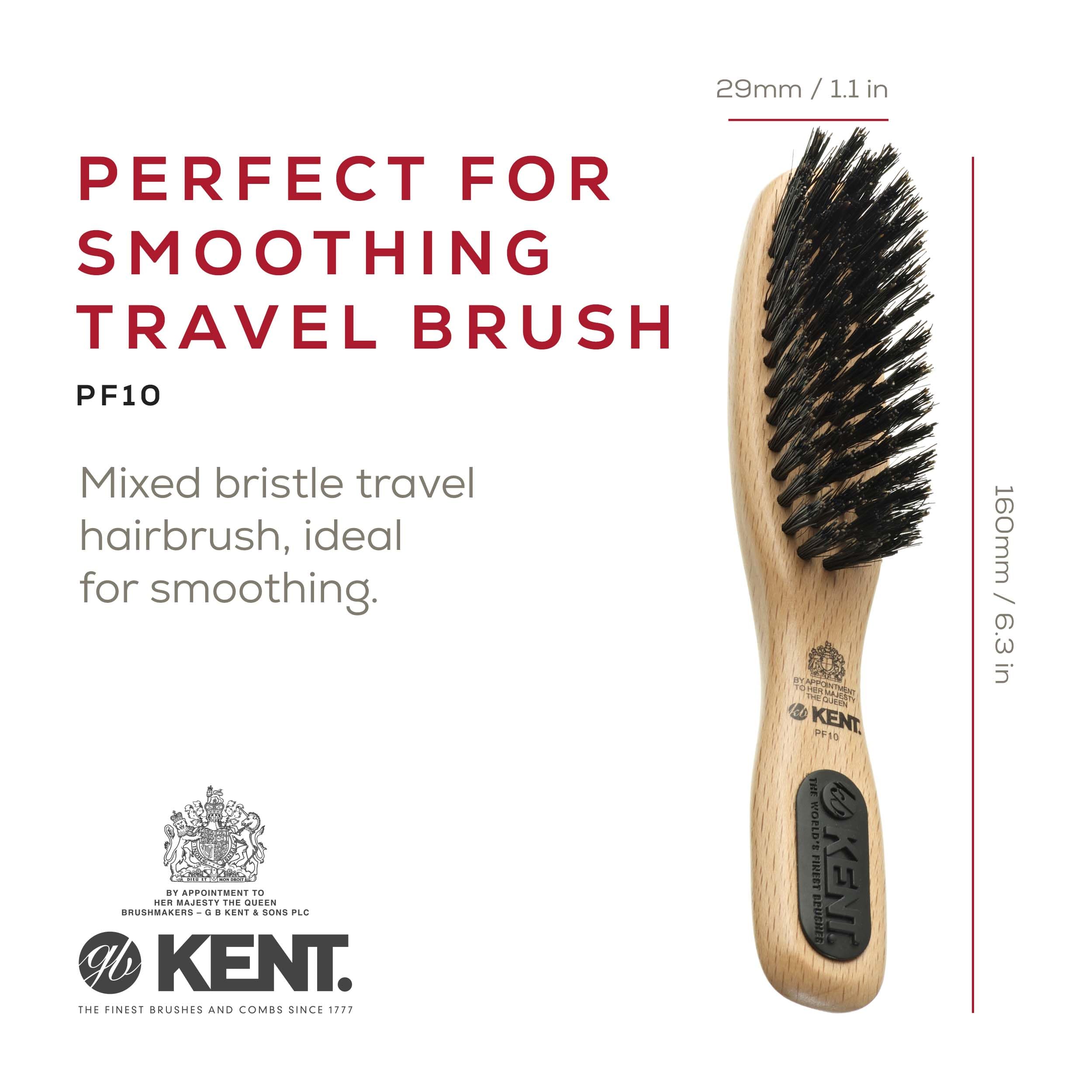 Kent PF10 Small Pure Bristle Radial Brush