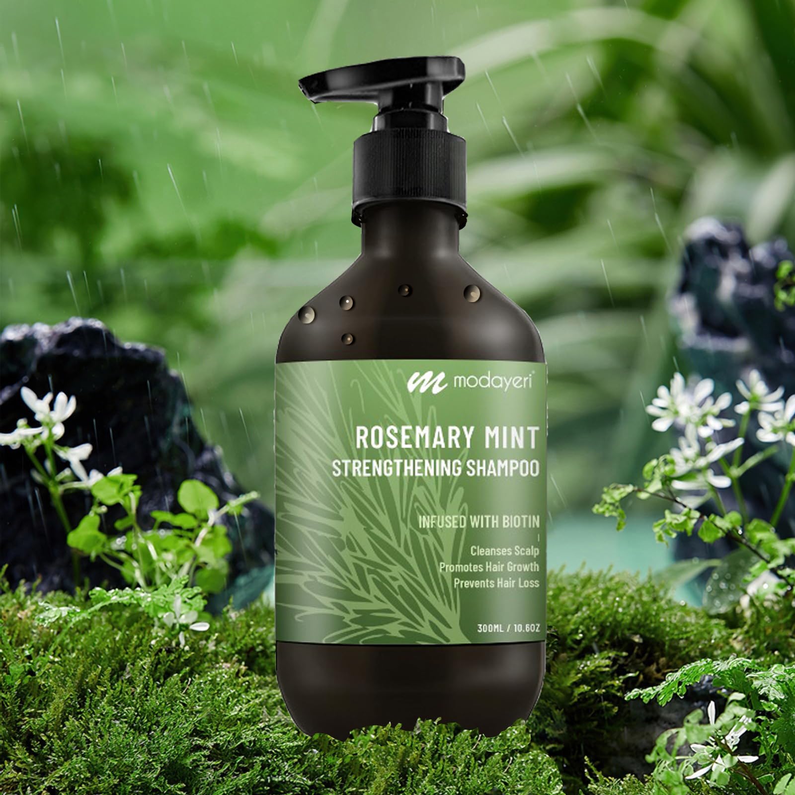 modayeri alisveriste yeni moda Rosemary Mint Strengthening Shampoo with Biotin - Provide Nourishment & Scalp Health, Cleanses and Helps Strengthen Hair, 10.14 Fl Oz.