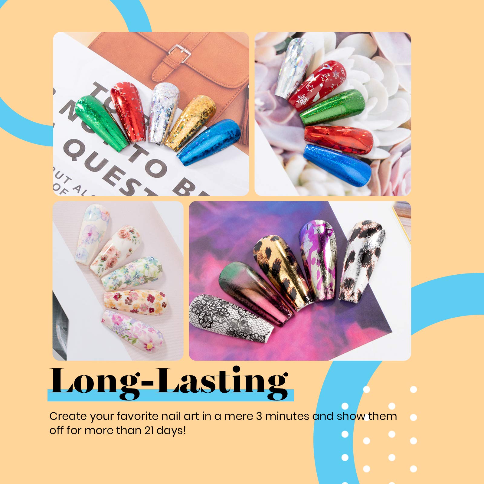 Beetles Nail Art Foil Glue Gel for Foil Stickers Nail Glue Transfer Tips Star Glues Nail Art Manicure DIY LED Lamp Required Soak Off 15ML 2 Bottle