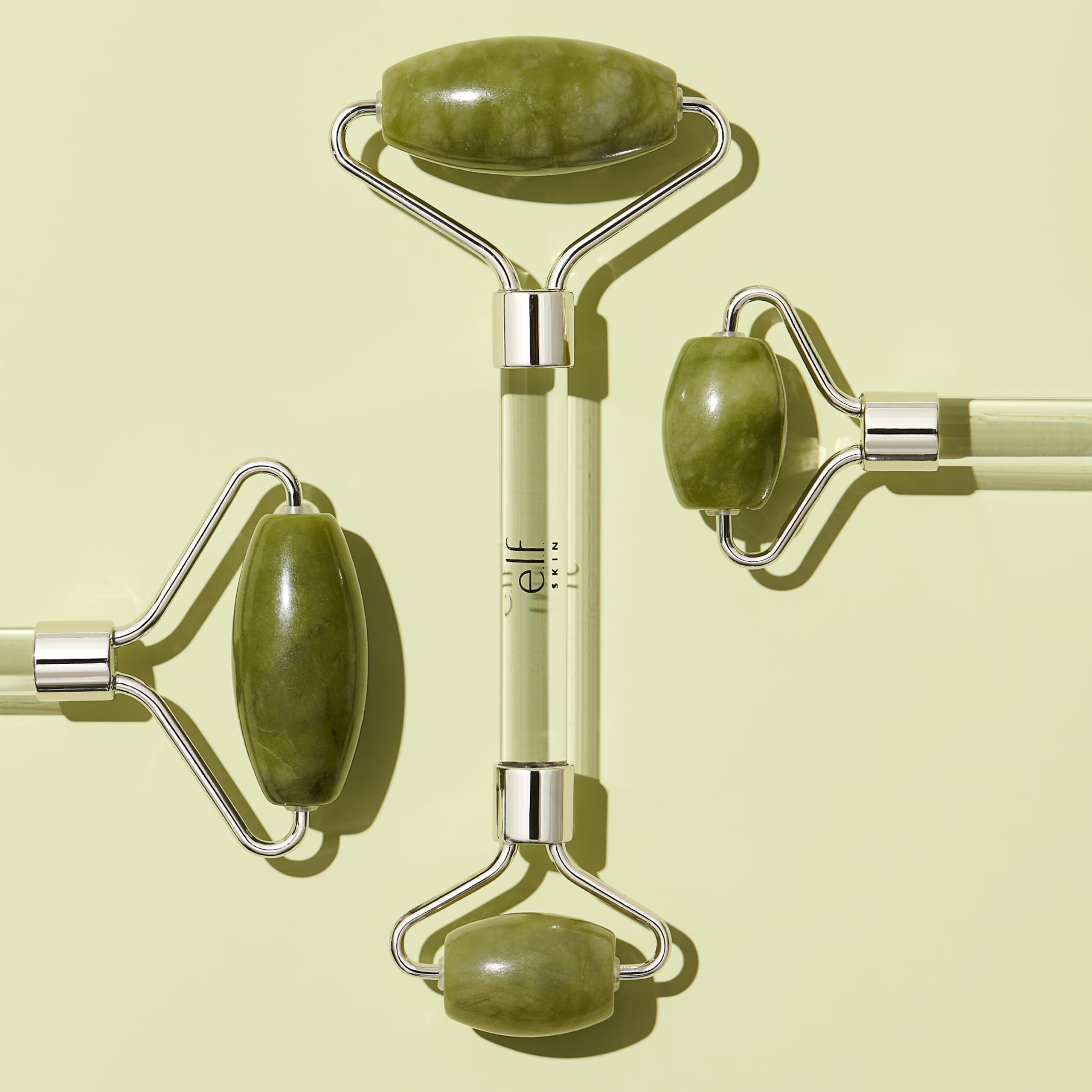 e.l.f. SKIN Jade Roller, Facial Roller to Massage & Destress Skin, Gently Massages, Soothes & Boosts Skin’s Vitality