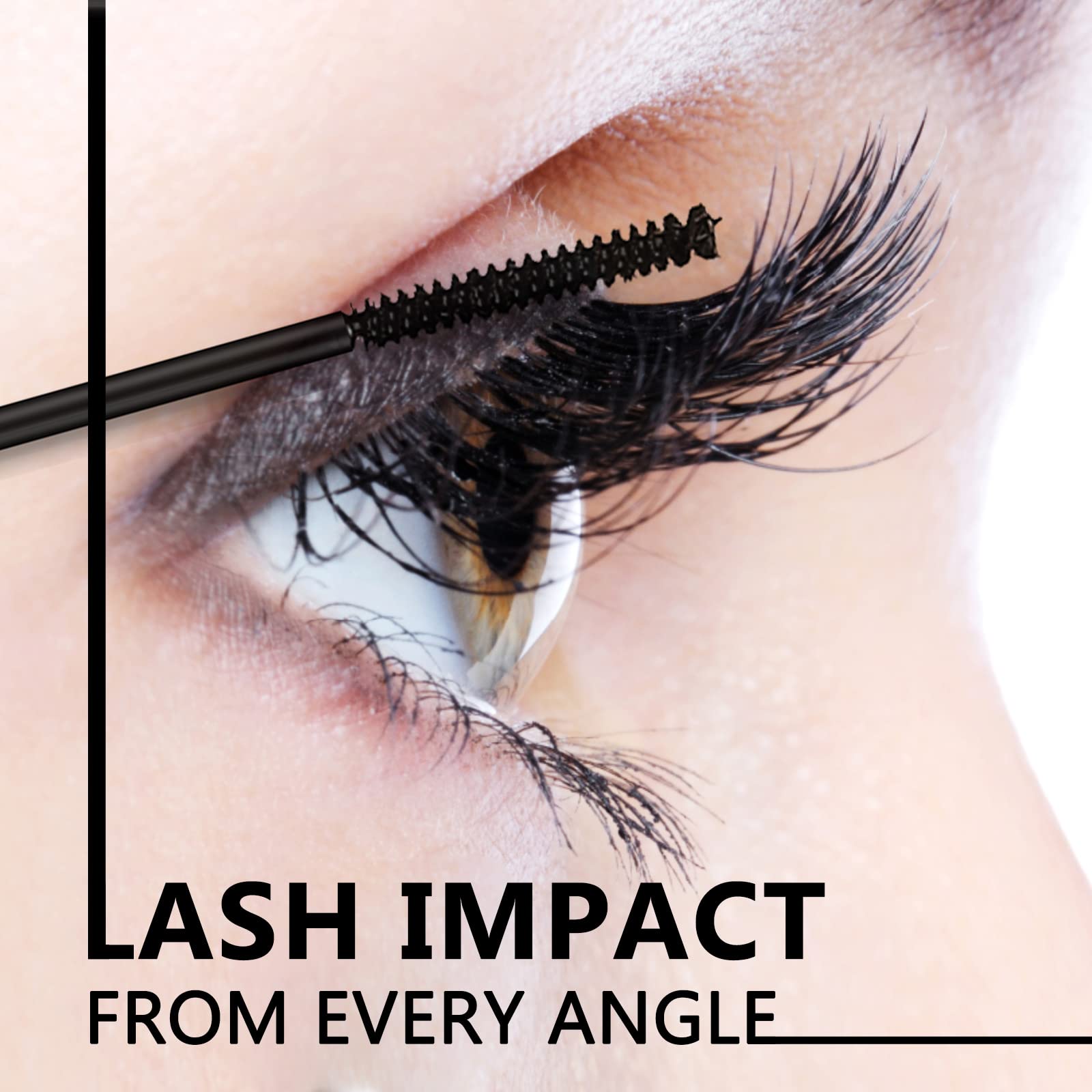 O'CHEAL Lash Lengthening Mascara, Voluminous Soft Lashes Makeup, Flake Free Formula, Hypoallergenic, Clump Free, Waterproof Long Lasting Natural for All Day - Intense Black (Pack of 2)