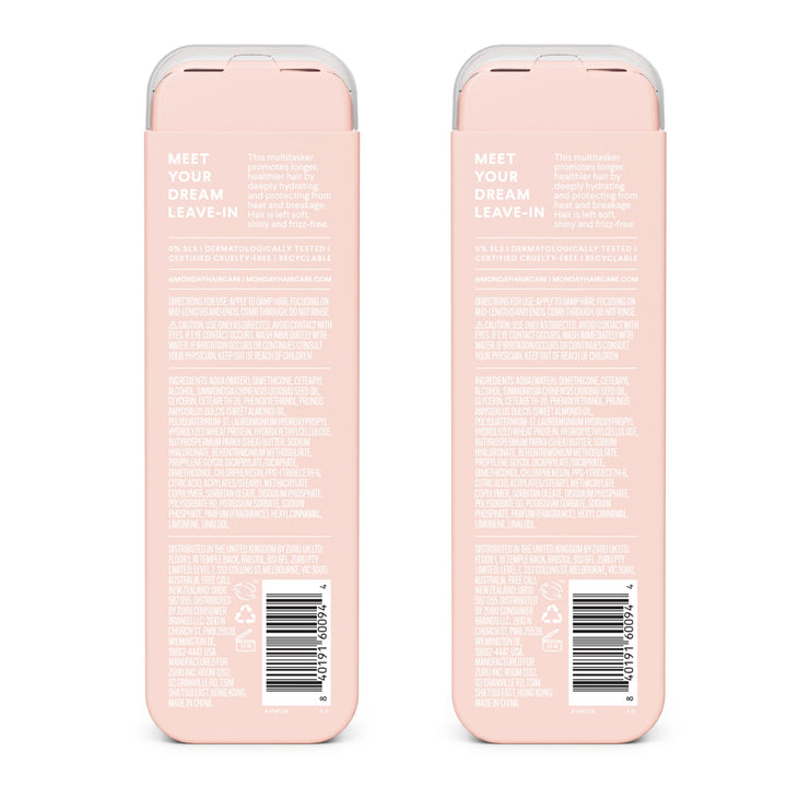 MONDAY HAIRCARE Moisture Leave-in Conditioner 5 Oz Dual Pack