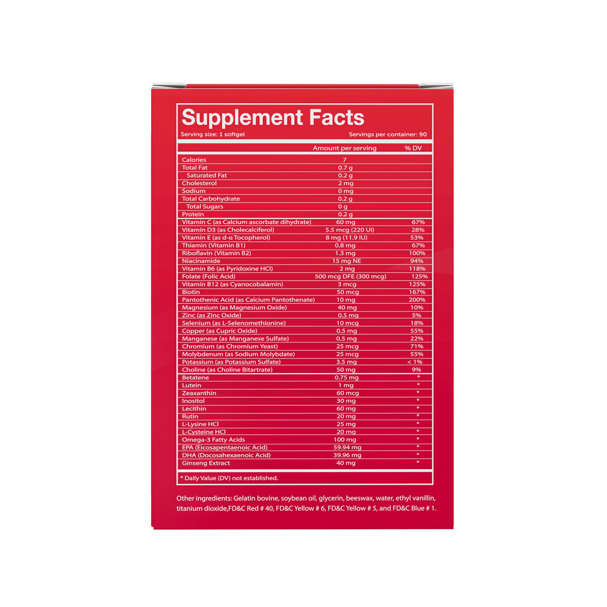 Vivioptal Active, 90 Softgels, Ginseng & Omega 3, Multivitamin & Multimineral, Gluten Free, German Formula