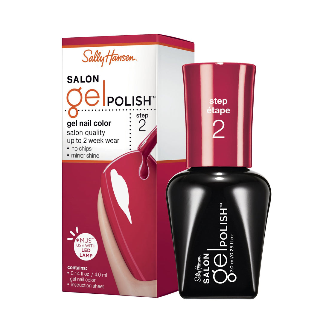 Sally Hansen Salon Pro Gel, Red My Lips, 0.25 Fluid Ounce