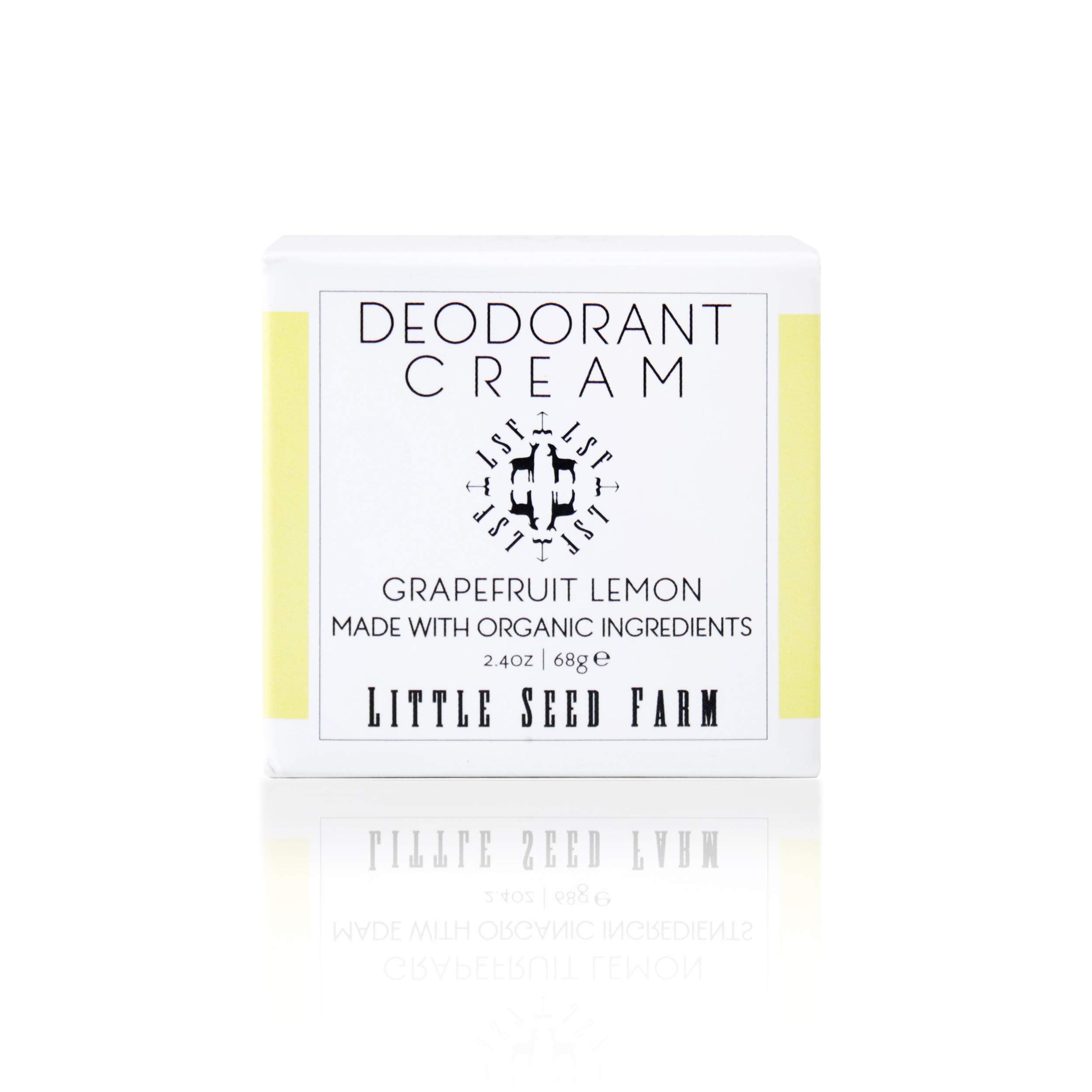 Little Seed Farm Deodorant Cream, Grapefruit Lemon, 2.4 Ounce