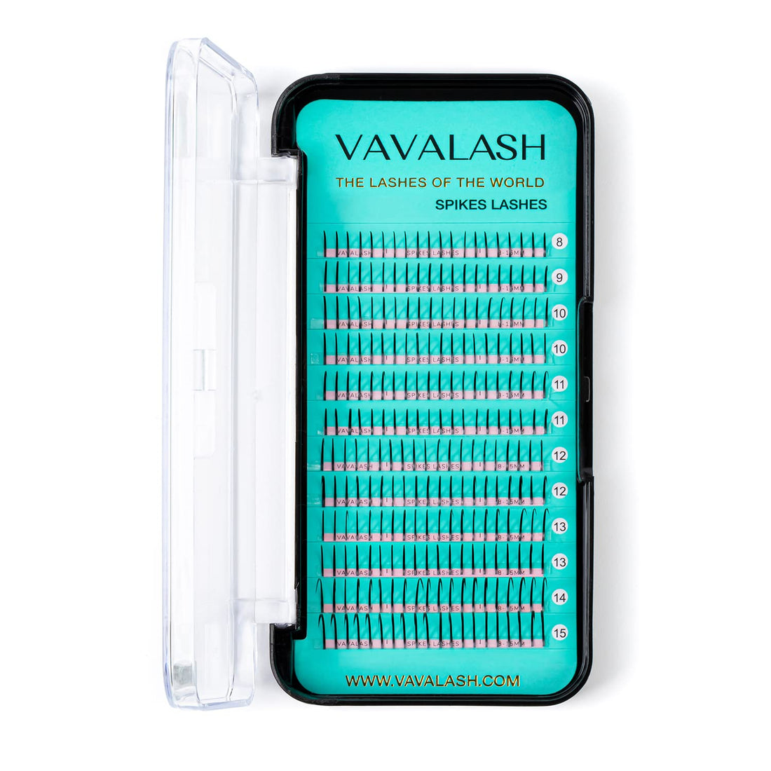 VAVALASH Premade Fan Spikes Lash Extensions Mixed Tray 15-18mm D Curl 0.07mm Matte Black Eyelash Extension Supplies Spikes Fansï¼Ë†D-0.07,15-18mmï¼â€°
