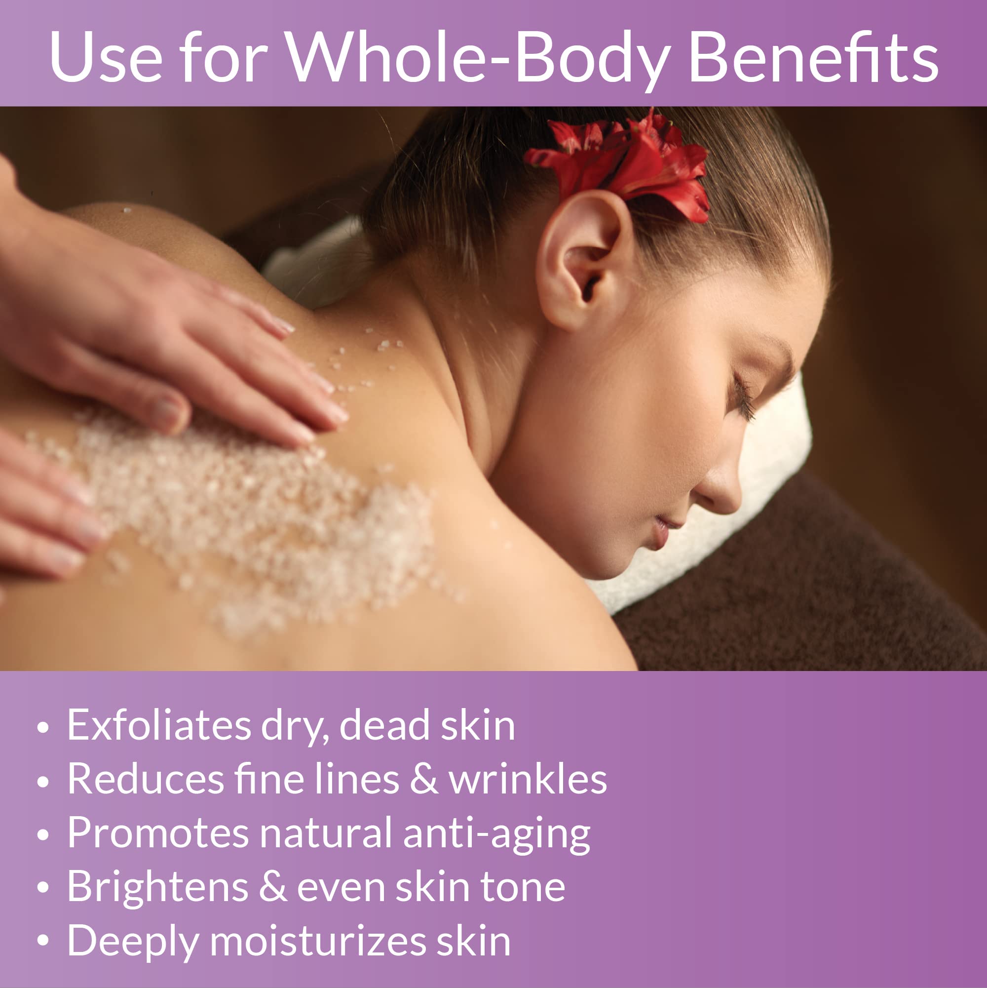 Organic Fiji Whole Body Scrub - Infused with Coconut Oil, Exfoliating Sugar Scrub for Smooth and Soft Skin, Exfoliates & Restores Skin's Natural Biosphere, Lavender 20 oz