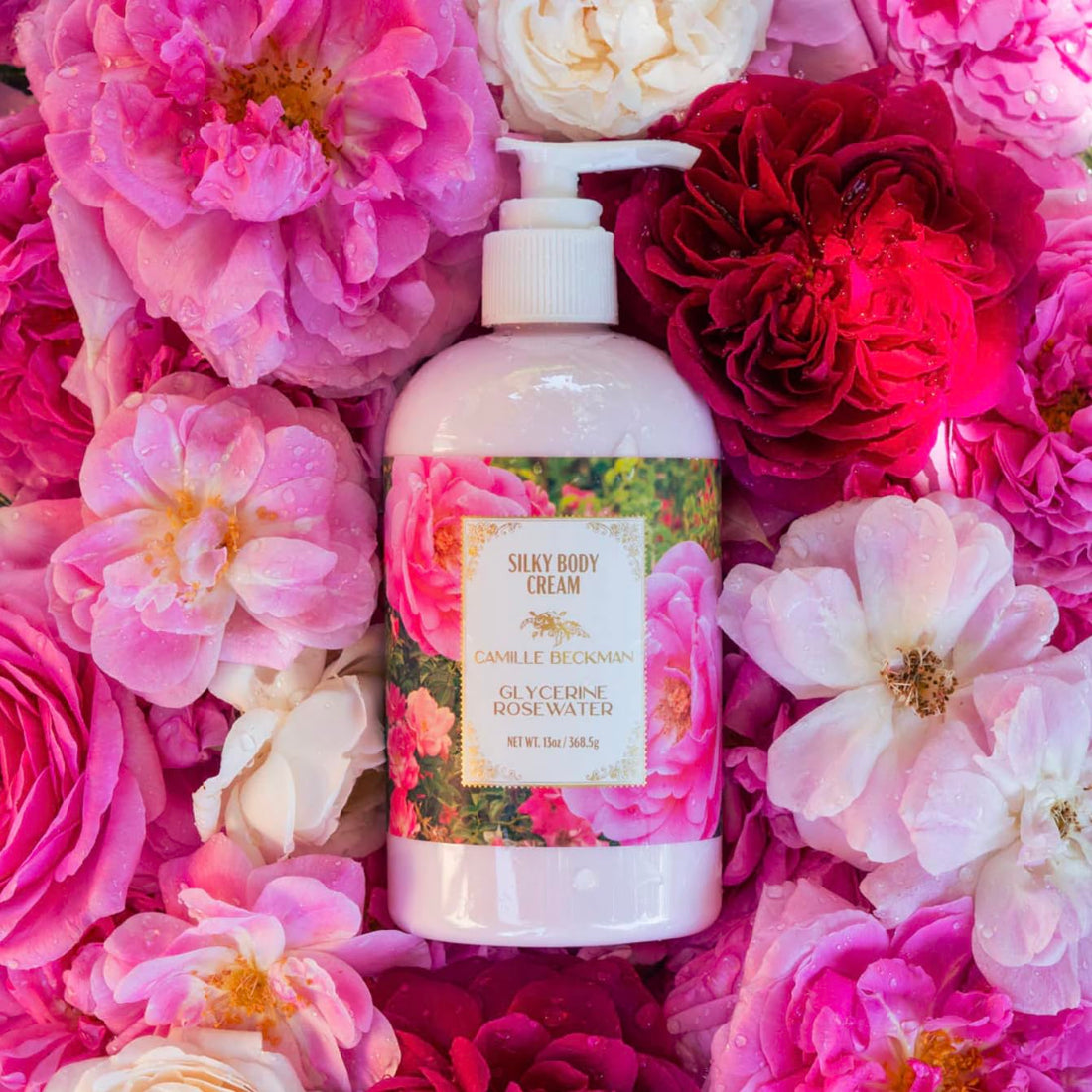 Camille Beckman Silky Body Cream 13 oz - Glycerine Rosewater Scent