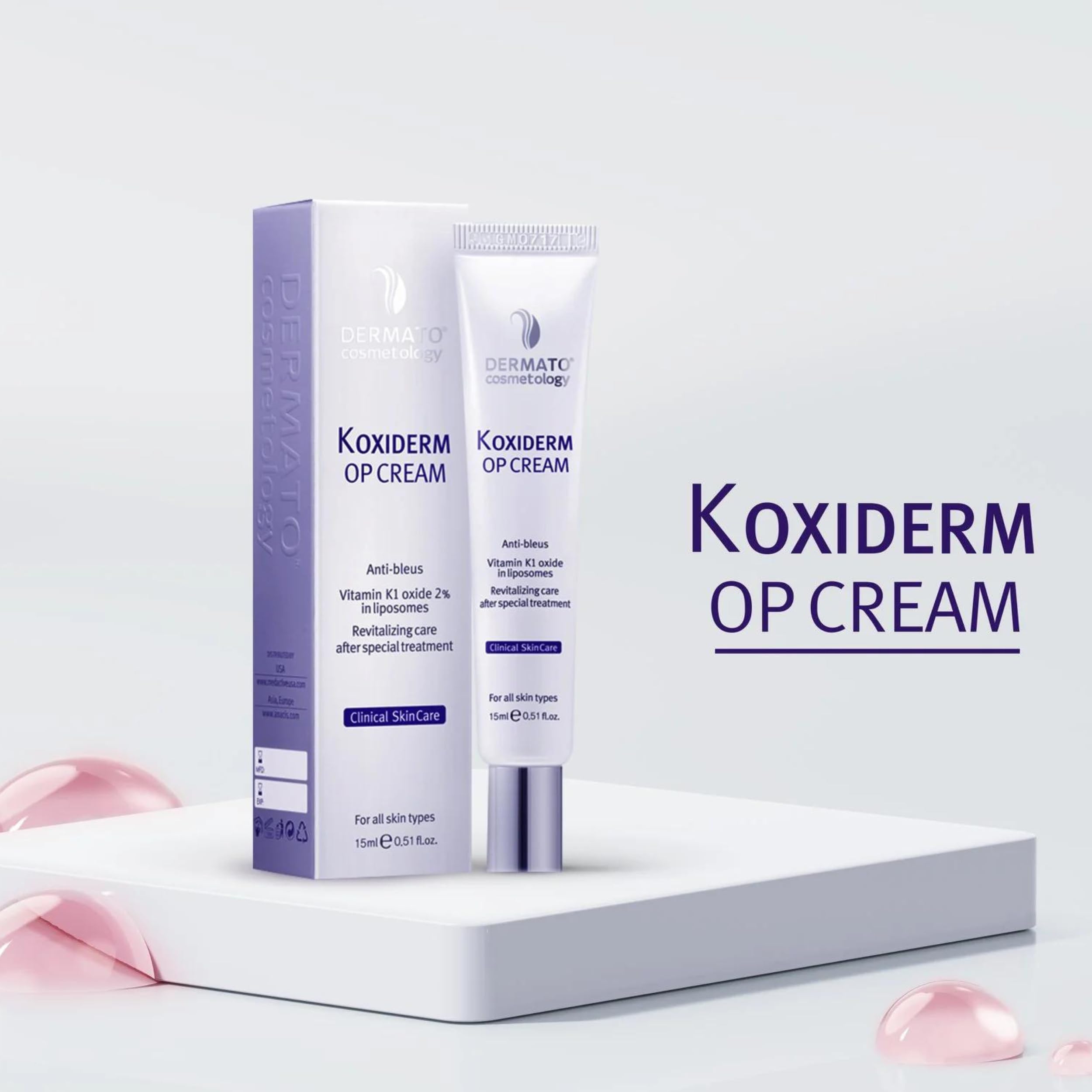 Vitamin K1 Cream, Minimizing Appearance of Scars, Dark Eye Circles, Bruises, Varicose Veins, Purpura and Redness 1.01Oz by dermato