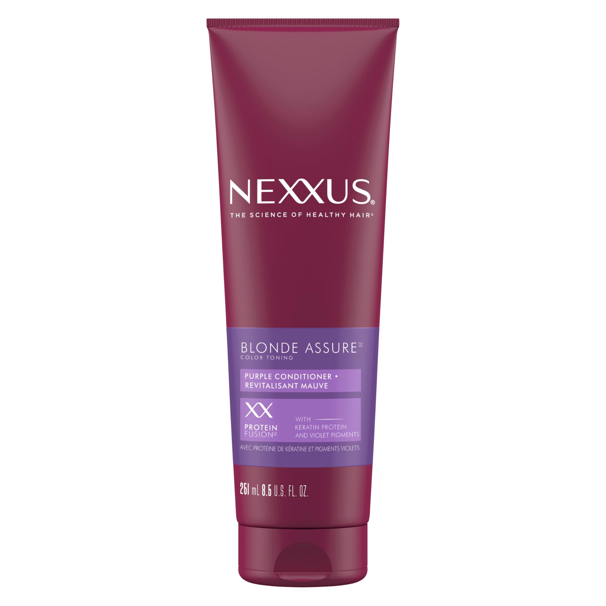 Nexxus Hair Color Blonde Assure Purple Conditioner, For Blonde and Bleached Hair, Keratin Conditioner, Color Conditioner 8.5 oz