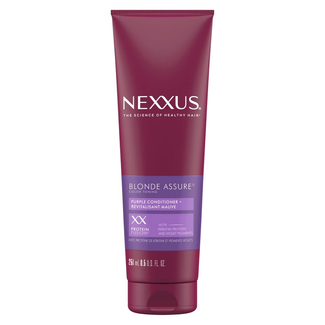Nexxus Hair Color Blonde Assure Purple Conditioner, For Blonde and Bleached Hair, Keratin Conditioner, Color Conditioner 8.5 oz