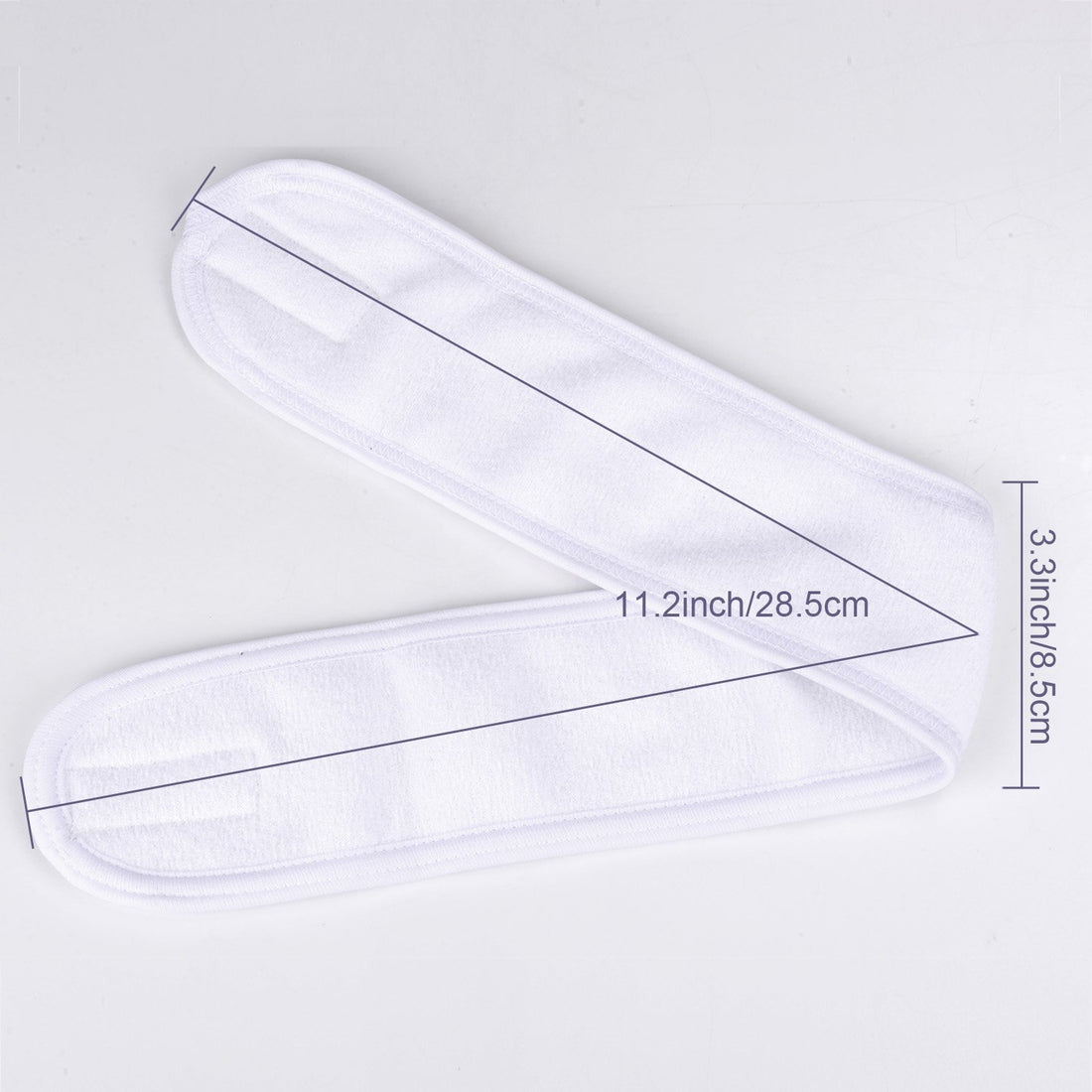 4 Counts Spa Facial Headband Whaline Head Wrap Terry Cloth Headband Stretch Towel With Magic Tape For Bath, Makeup And Sport, 3.5&Quot; Wide (White)