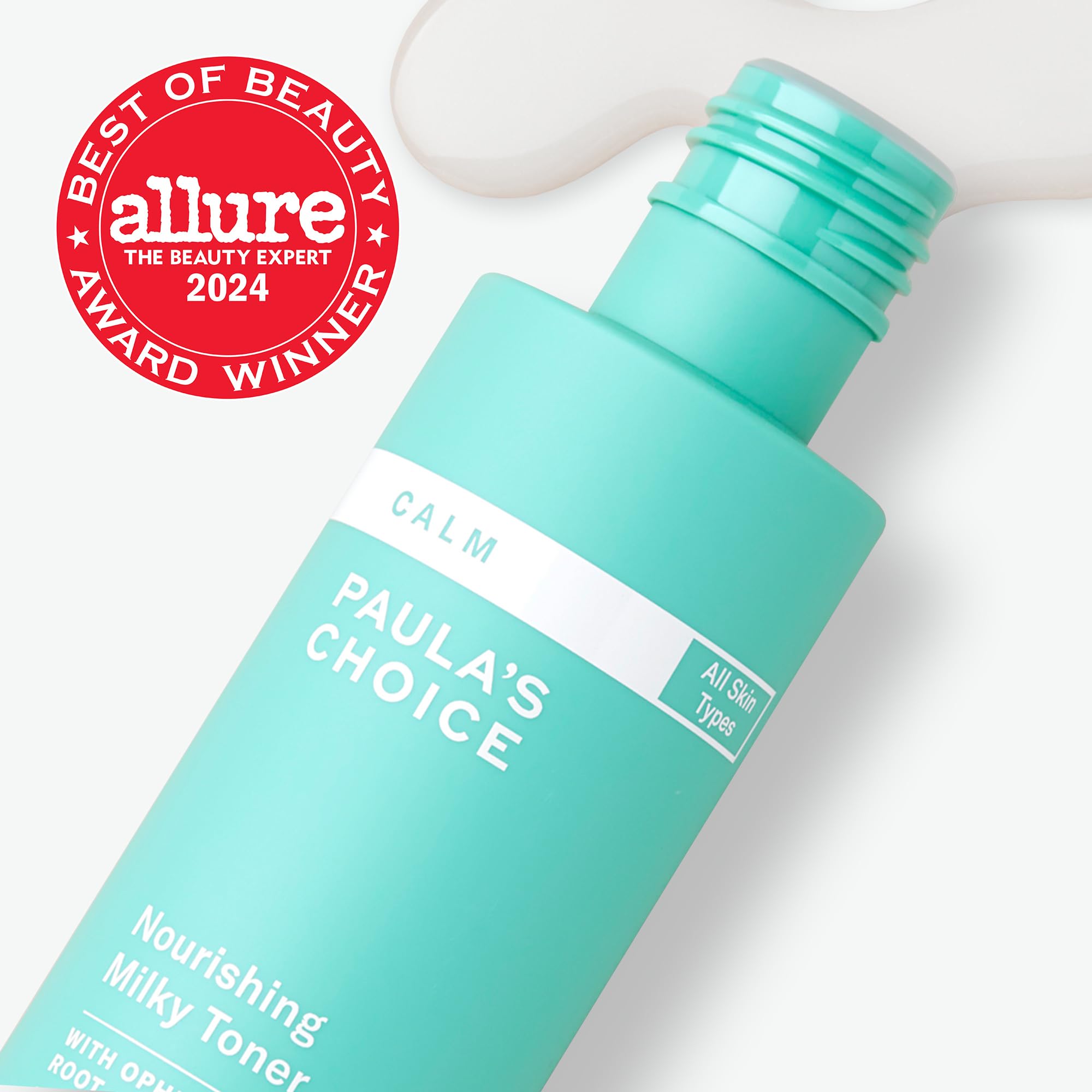 Paula’s Choice Calm Nourishing Milky Toner for Sensitive Skin, Calms + Soothes Redness, Suitable for Rosacea-Prone & Eczema-Prone Skin, Fragrance-Free & Paraben-Free, 4 Fl Oz.