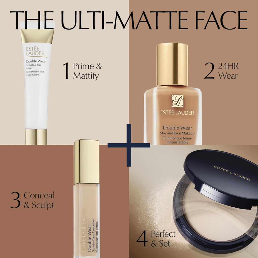 Estée Lauder Double Wear Stay-in-Place Matte Setting Powder Veil | Pressed Setting Face Powder Compact with Puff | Oil-Control with Sheer Coverage, Translucent Light