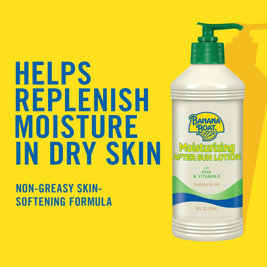 Banana Boat After Sun Lotion Aloe, 16 Oz. (Pack of 2)