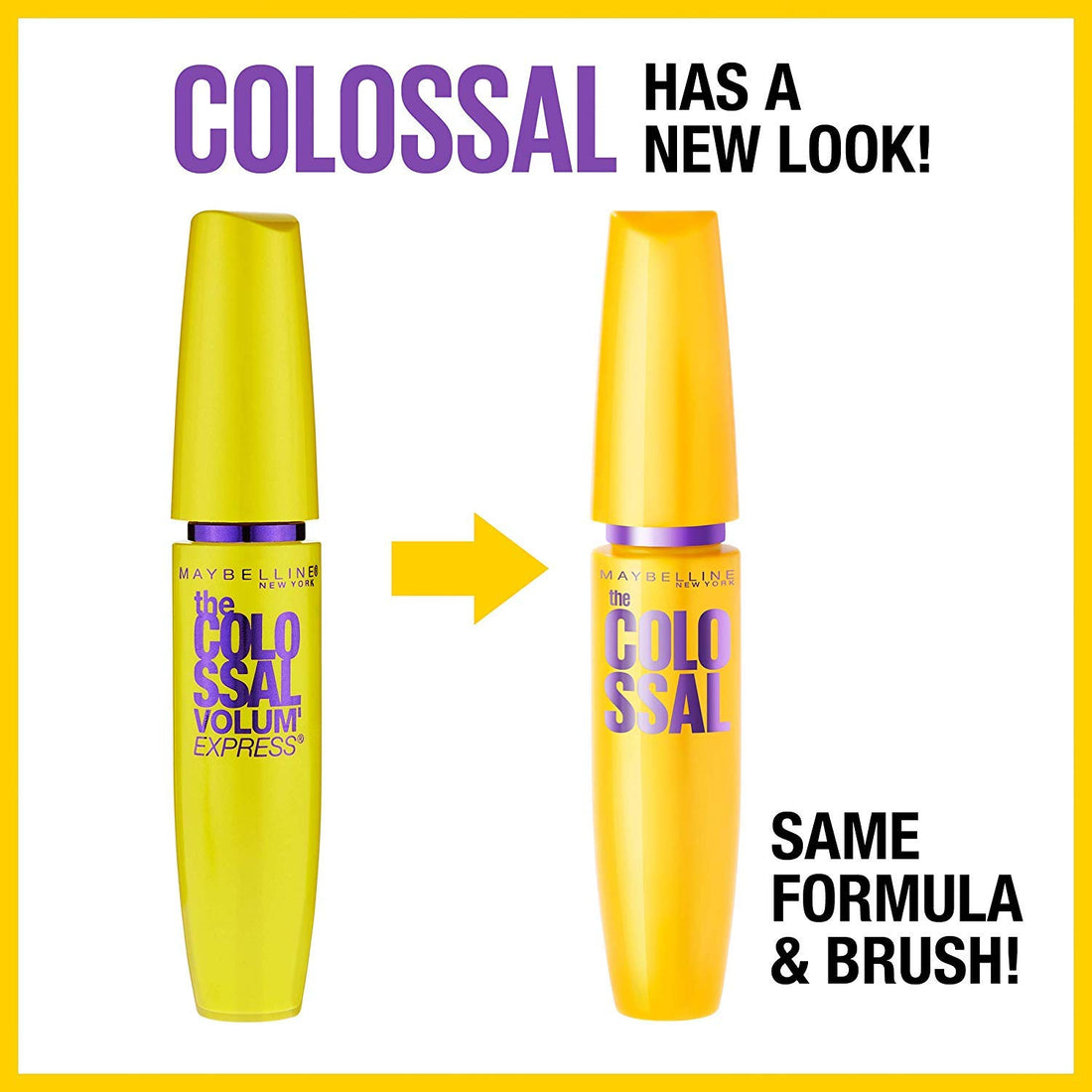Maybelline Volum' Express The Colossal Waterproof Mascara Makeup, Volumizing No Clump Mascara, Glam Black, 0.31 Fl Oz (Pack of 2)