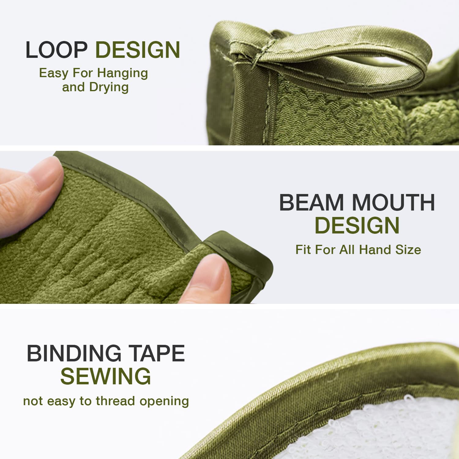 Lupure Deep Exfoliating Mitts Body Scrub for Soft Skin - Exfoliating Glove & Skin Cleanser Lift Away Dead Skin, Great for Spray Tan Removal or Keratosis Pilaris