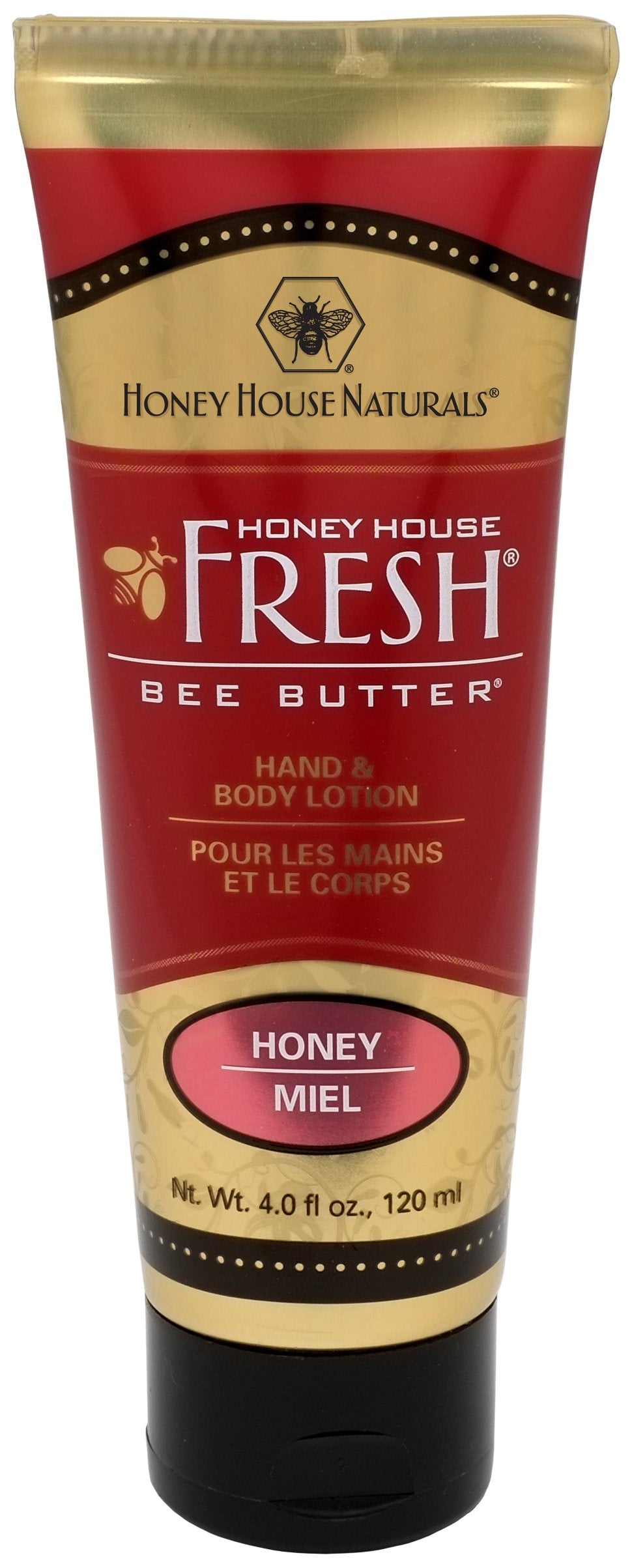 Honey House Naturals Bee Butter Tube Lotion Cream, Honey, 4 Ounce