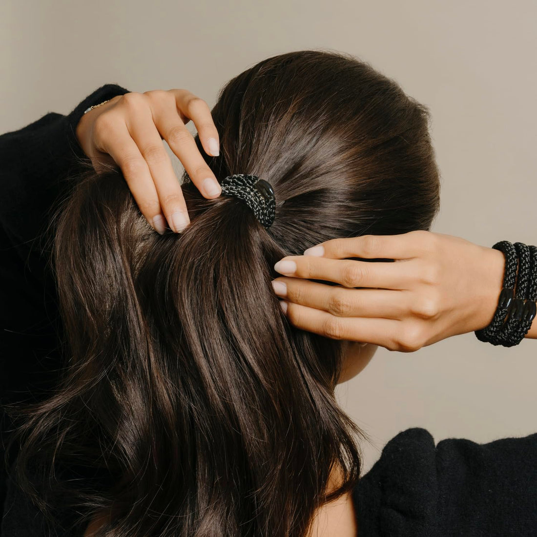 L. Erickson Ponytail Holders - Set of Eight - Coffee by L. Erickson