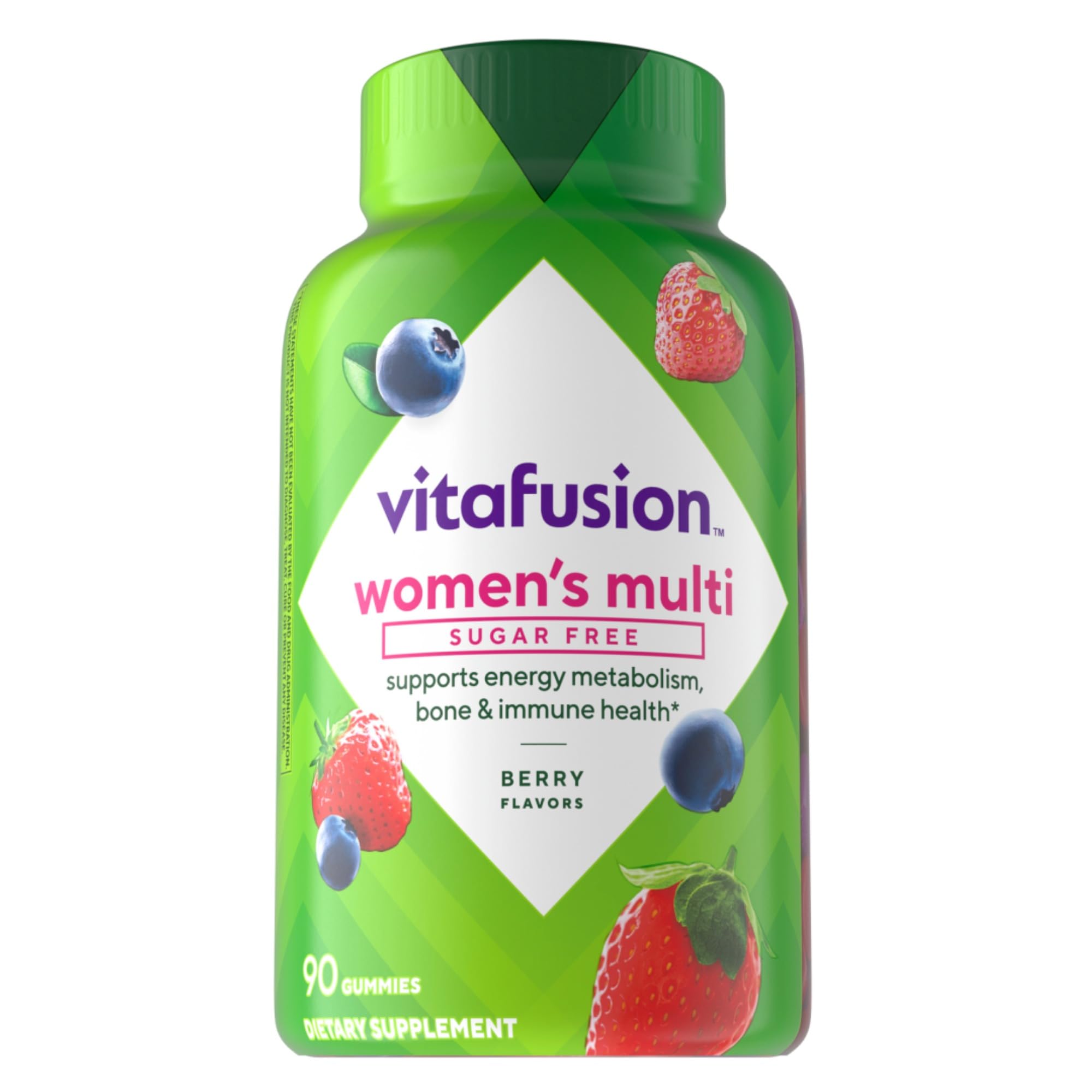 Vitafusion Women’s Sugar Free Daily Multivitamin Supplement, Keto Diet Friendly Adult Gummy Vitamin for Energy, Bone & Immune Support*, 90 Count