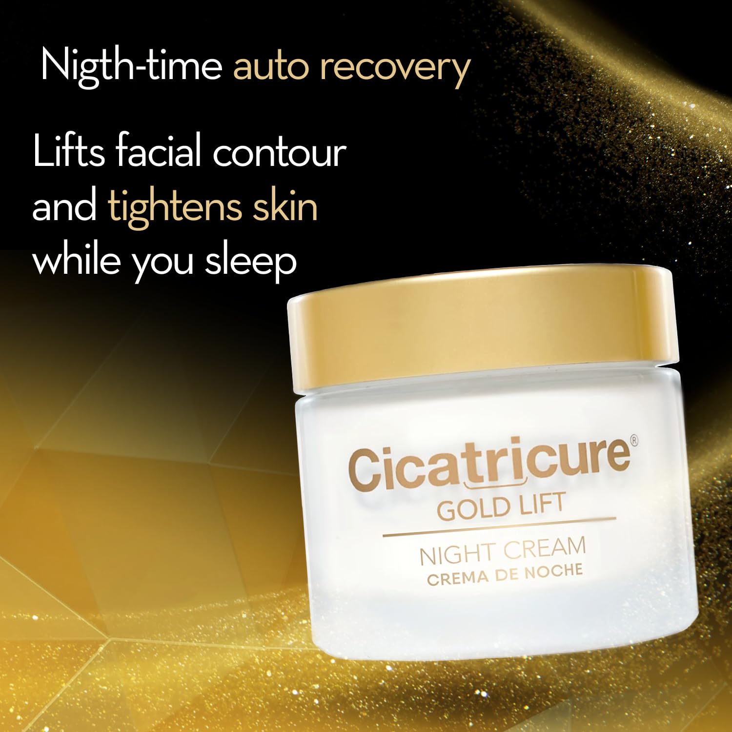 CICATRICURE Gold Lift Night Cream, 1.7 Ounce
