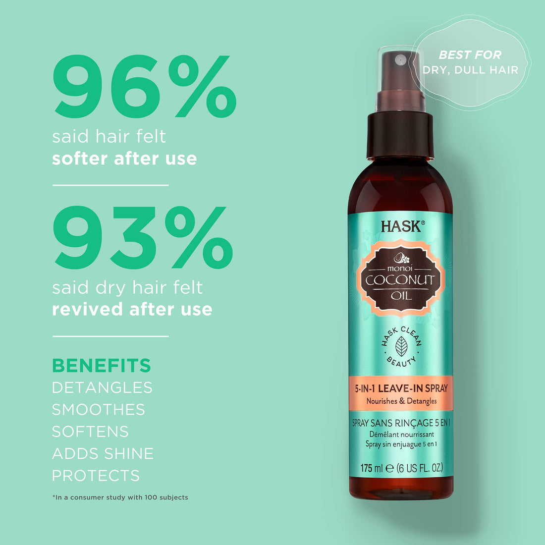 HASK Nourishing Monoi Coconut Shine Oil Vial 18 ml