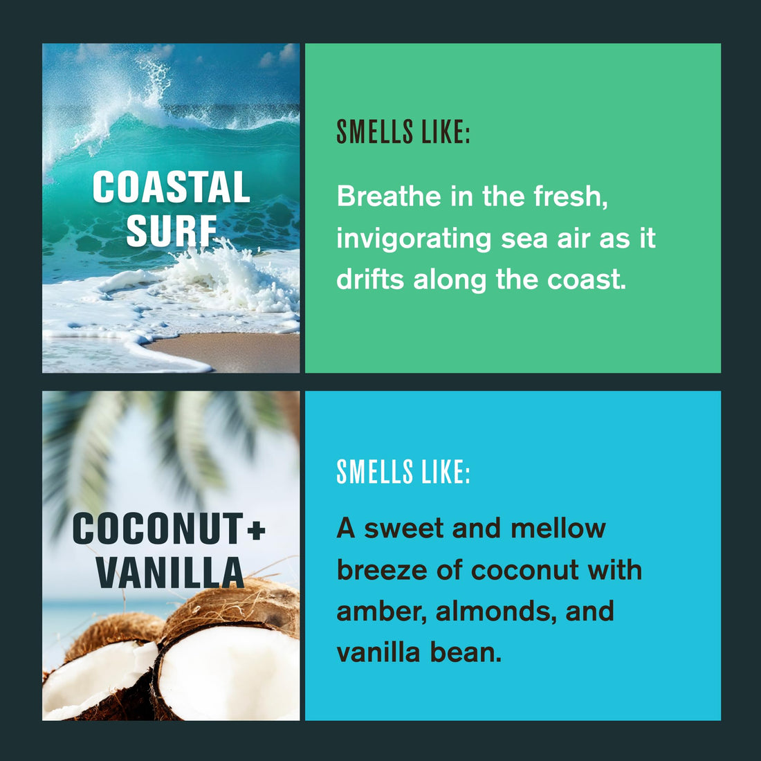 Every Man Jack Men's Pro Deodorant - 48-Hour Odor Defense Blend - Aluminum Free - Contains Postbiotics, Tapioca Stach & Oat Powder - Coastal Surf & Coconut + Vanilla Bundle - 2.6 oz (2 Pack)