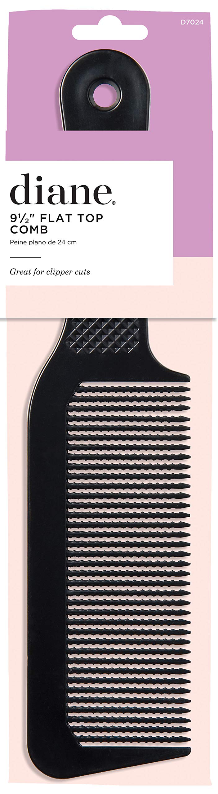 Diane 9.5 Inch Flat Top Clipper Comb Black