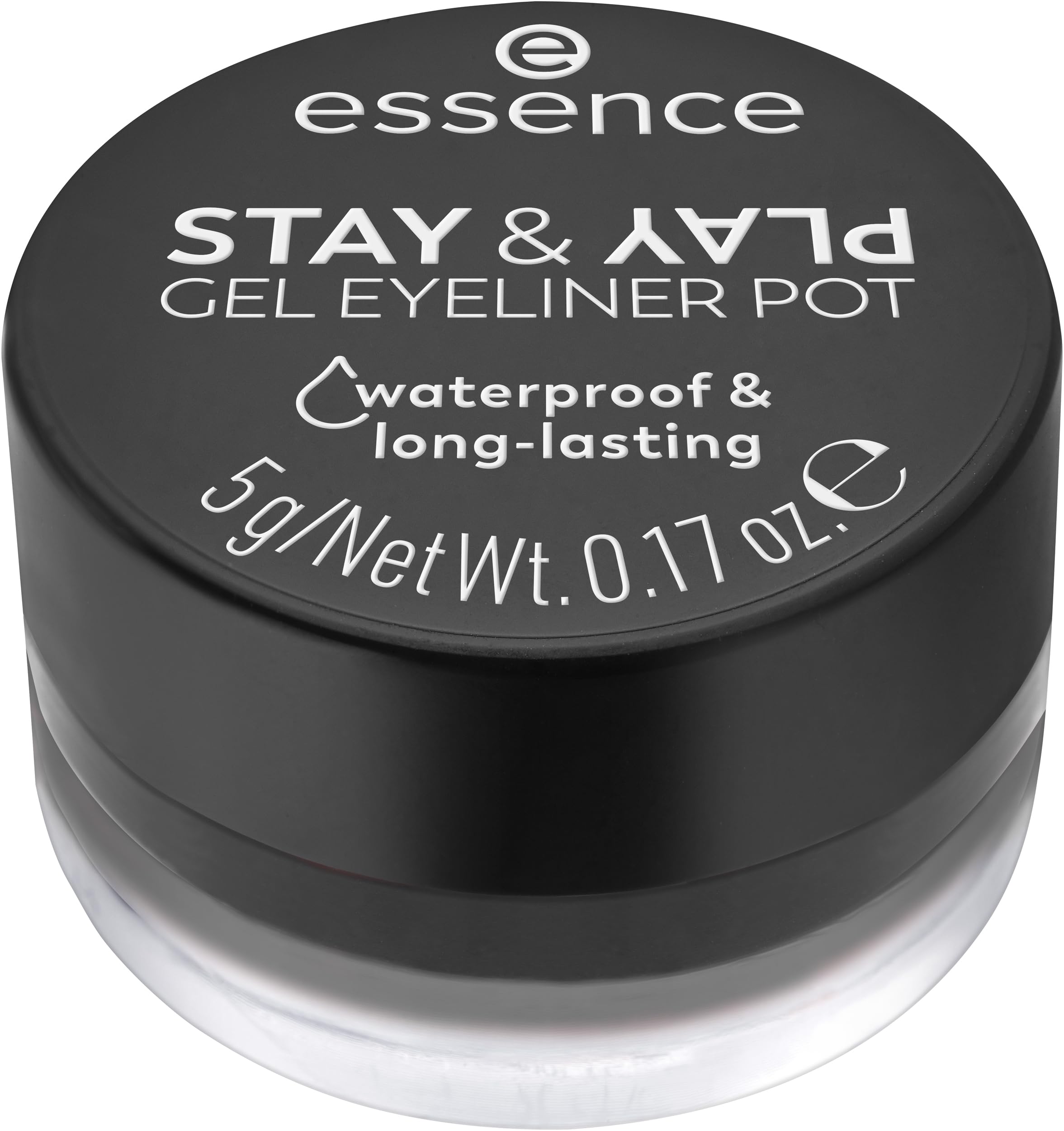 essence | Stay & Play Gel Eyeliner Pot | Waterproof, Long Lasting, Highly Pigmented | Vegan & Cruelty Free (01 | Black)