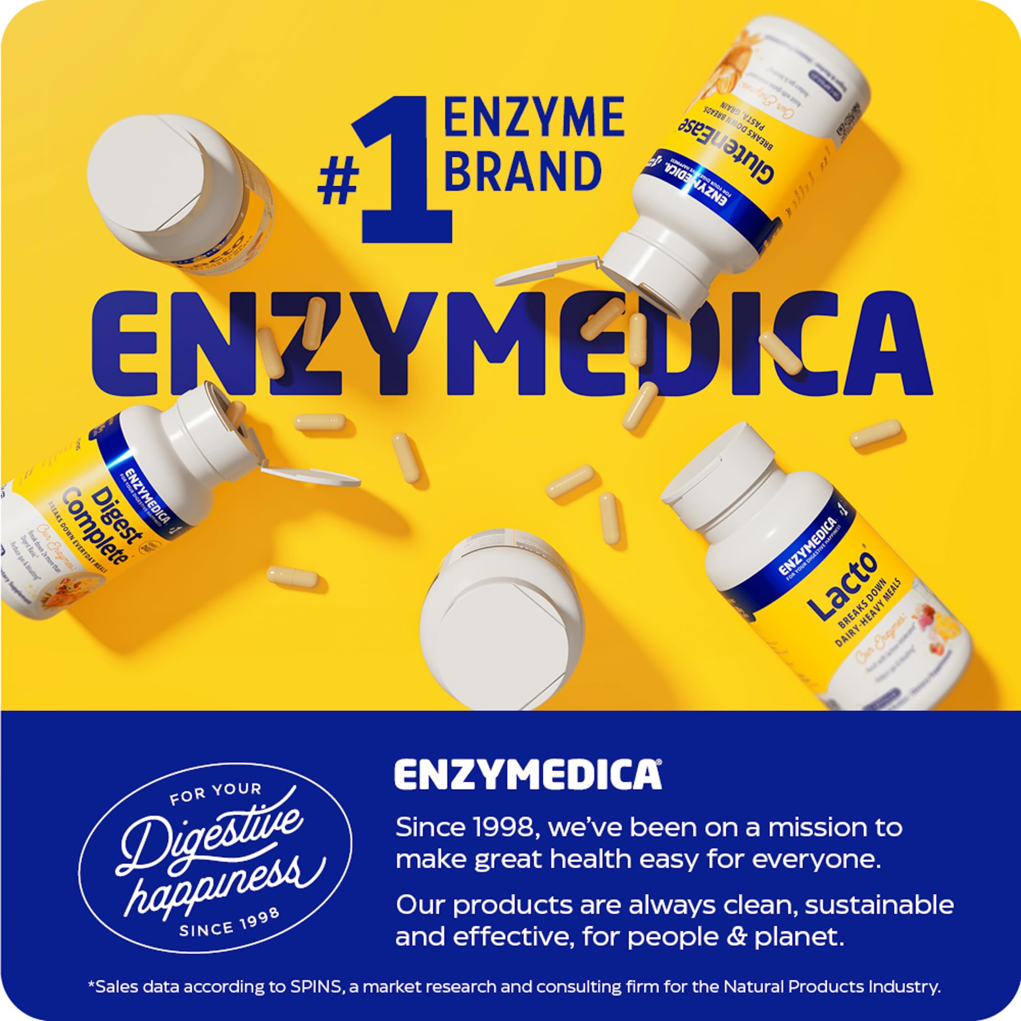 Enzymedica Digest Gold + ATPro, Maximum Strength Enzyme Formula, Prevents Bloating and Gas, 14 Key Enzymes Including Amylase, Protease, Lipase and Lactase, 120 Capsules (FFP)
