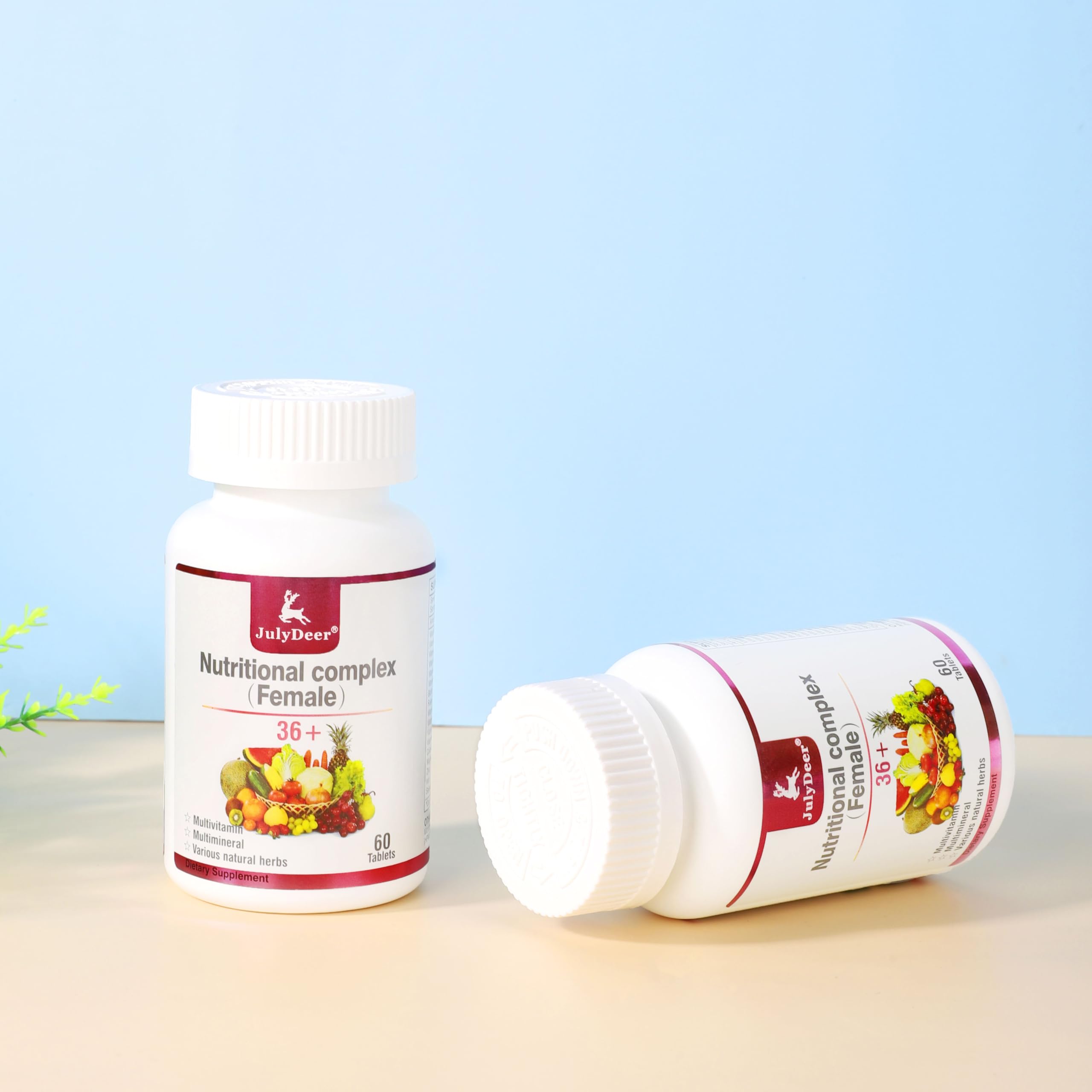 JulyDeer One Daily Multivitamin for Women - Complete Multimineral & Multivitamin with Vitamin A, C, D, E and B-Complex, Zinc & More Vitamins for Immunity, Energy, Hair, Skin & Nails - 60 Tablets