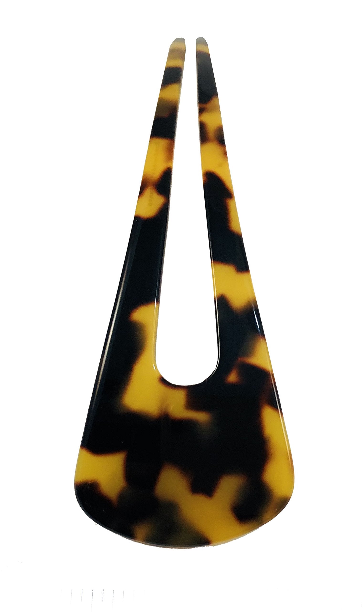 French Amie Grace Long Tokyo Large Handmade Cellulose Acetate Chignon Bun Holder U Hair Pin Stick (Tokyo)