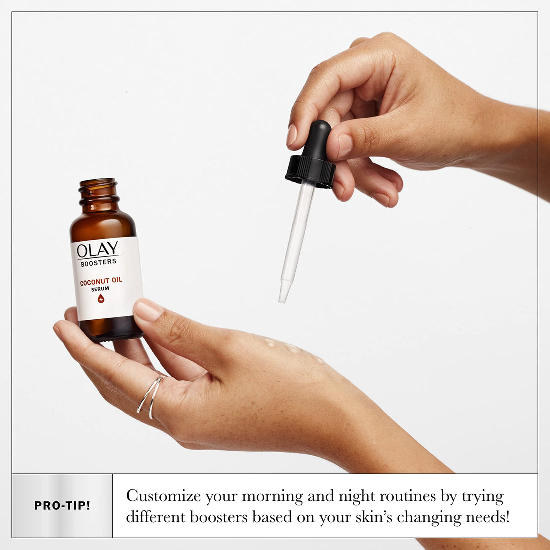 Olay Coconut Oil Serum, Nourishing Antioxidant Booster, Fragrance-Free, 1.0 Oz