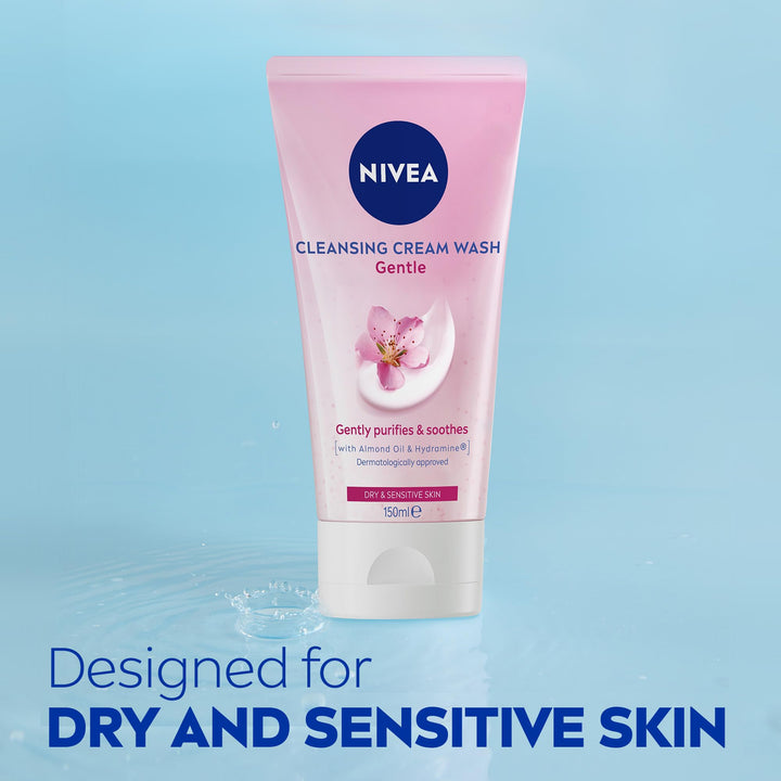 Nivea Visage Daily Essentials Gentle Cleansing Cream Wash for Dry & Sensitive Skin (150ml)