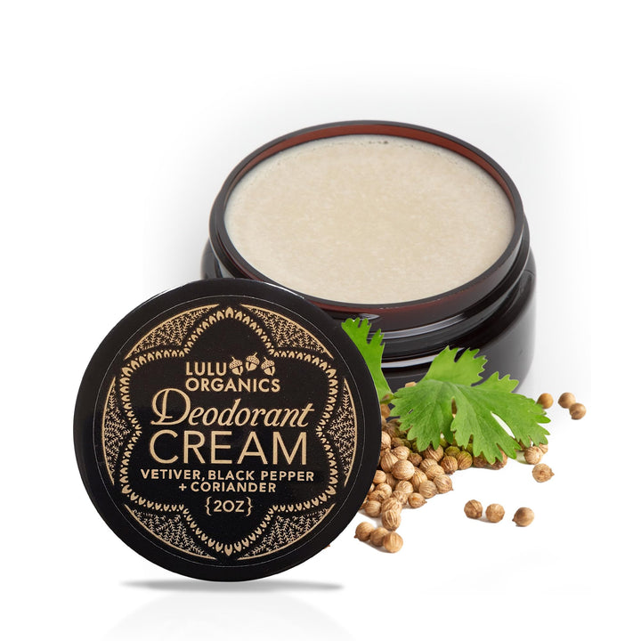 Deodorant Cream Vetiver, Black Pepper & Coriander 2 oz by Lulu Organics by Lulu Organics