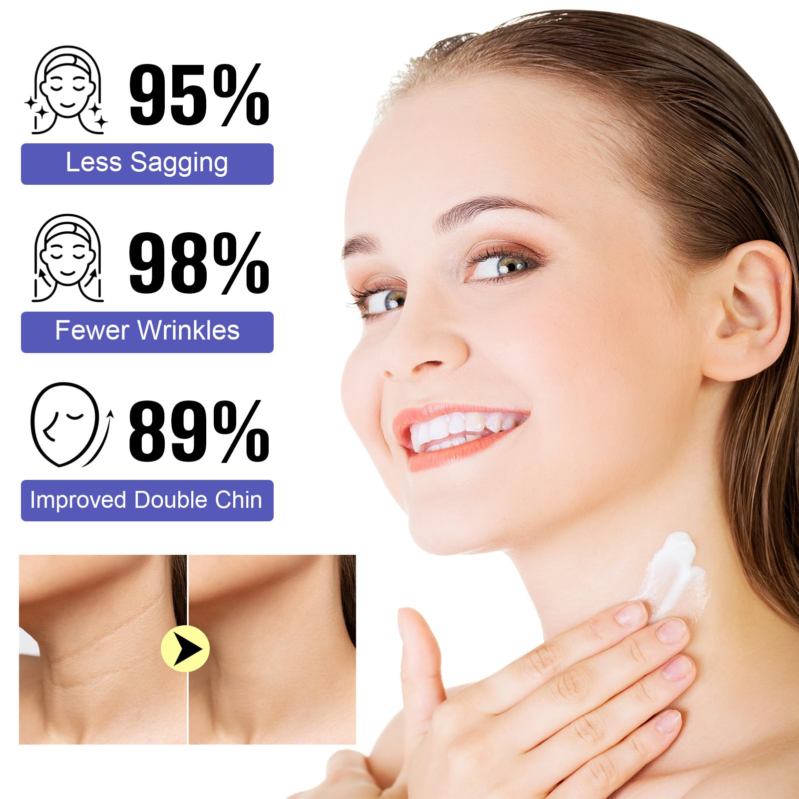 Neck Firming Cream,Firming Tightening Lifting Neck Cream,Nourishing & Hydrating Skin Cream, Suitable for Neck Face Jaw Chin Throat Chest,Firm and Elastic Skin Cream For Women Men Adults 50ML