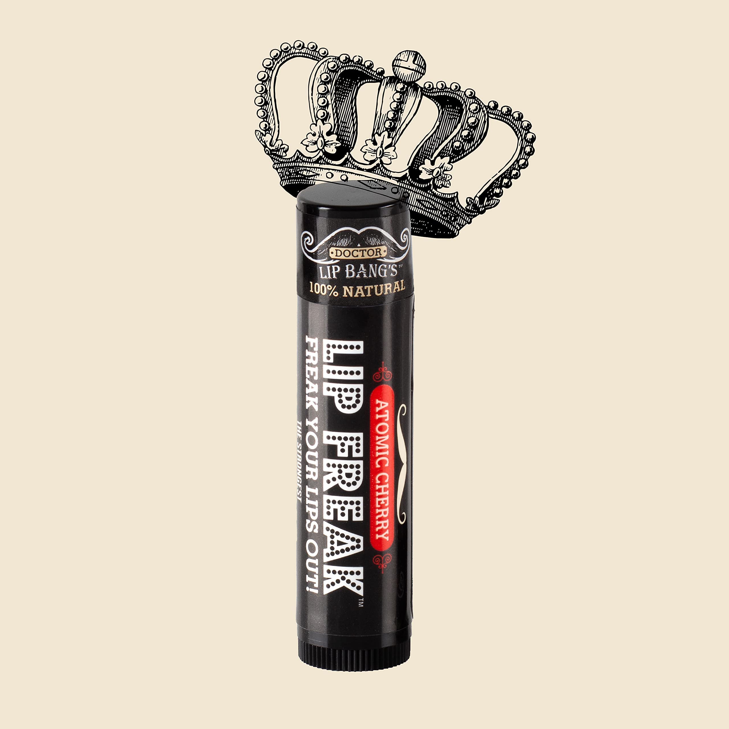 Doctor Lip Bang's BUZZING Lip Balm | Lip Freak| 100% All Natural | Cruelty Free | Atomic Cherry